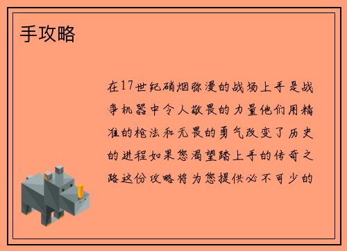 手攻略